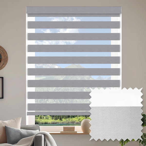 Murree Silver Blackout Zebra Shade