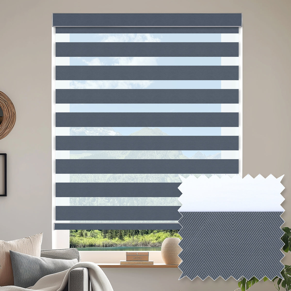 Murree Storm Blackout Zebra Shade