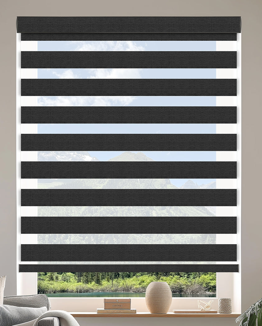 Murree Black Blackout Zebra Shade
