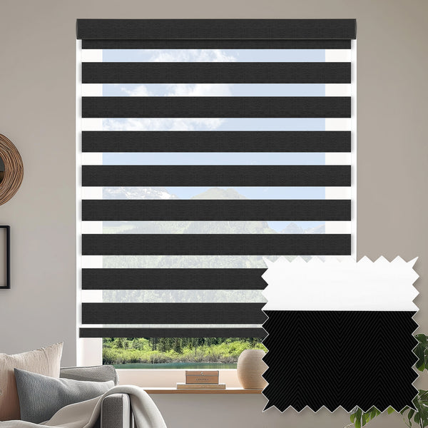 Murree Black Blackout Zebra Shade