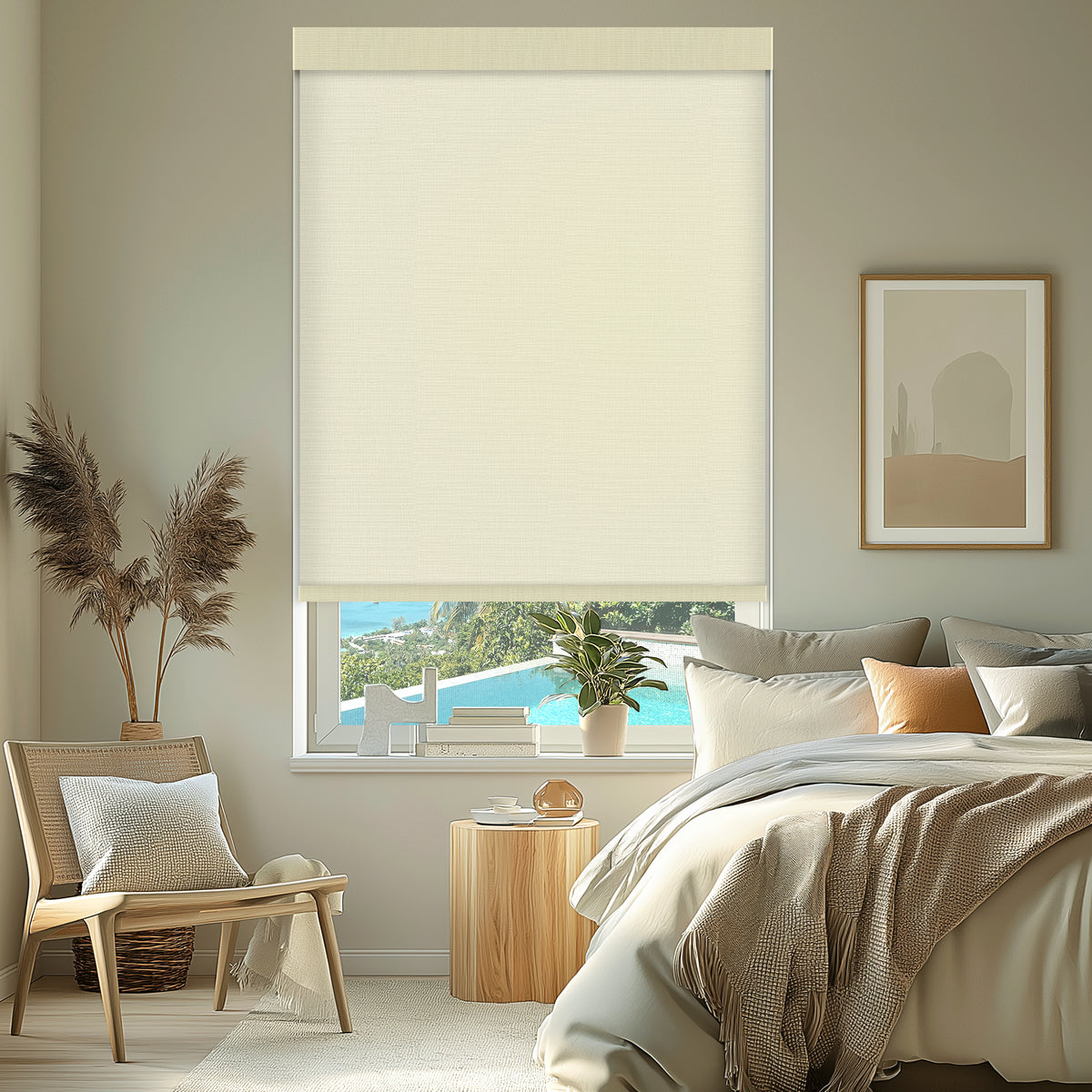 Morgan Cotton Natural Light filtering Roller Shades