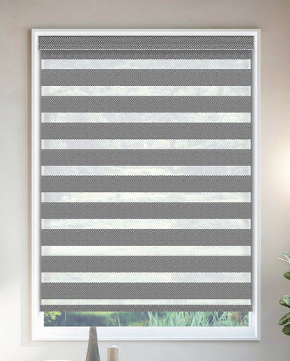 Milton Steel Light Filtering Zebra Shade