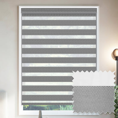 Milton Steel Light Filtering Zebra Shade