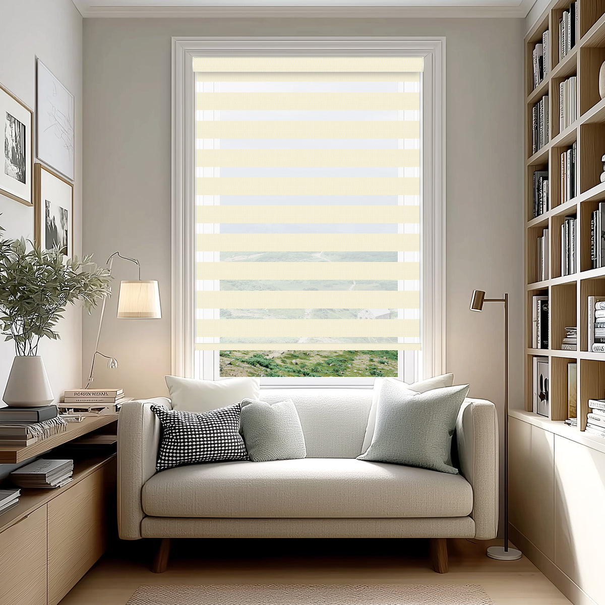 Milton Cream Light Filtering Zebra Shade