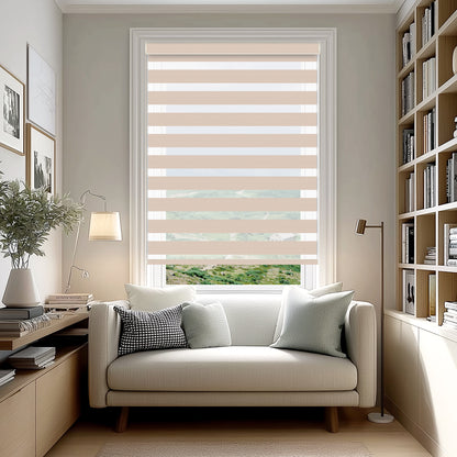 Milton Champagne Light Filtering Zebra Shade