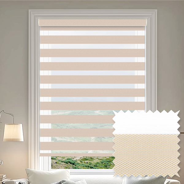 Milton Champagne Light Filtering Zebra Shade