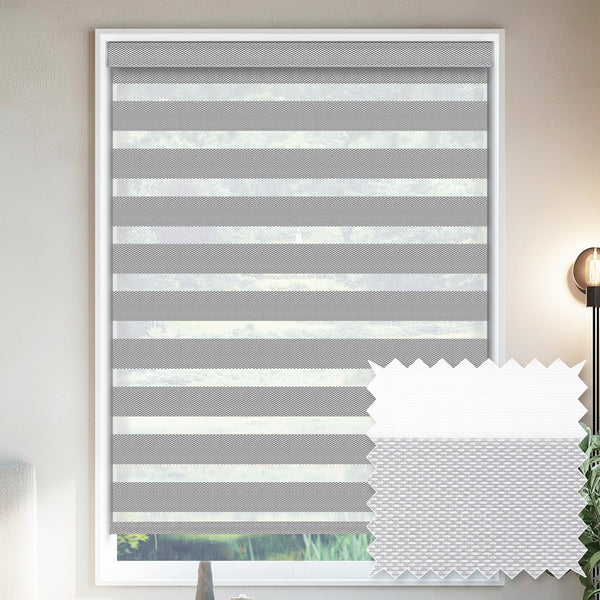 Milton Silver Light Filtering Zebra Shade