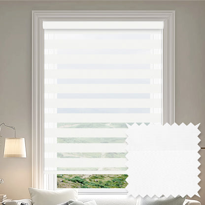 Milton Snow Light Filtering Zebra Shade