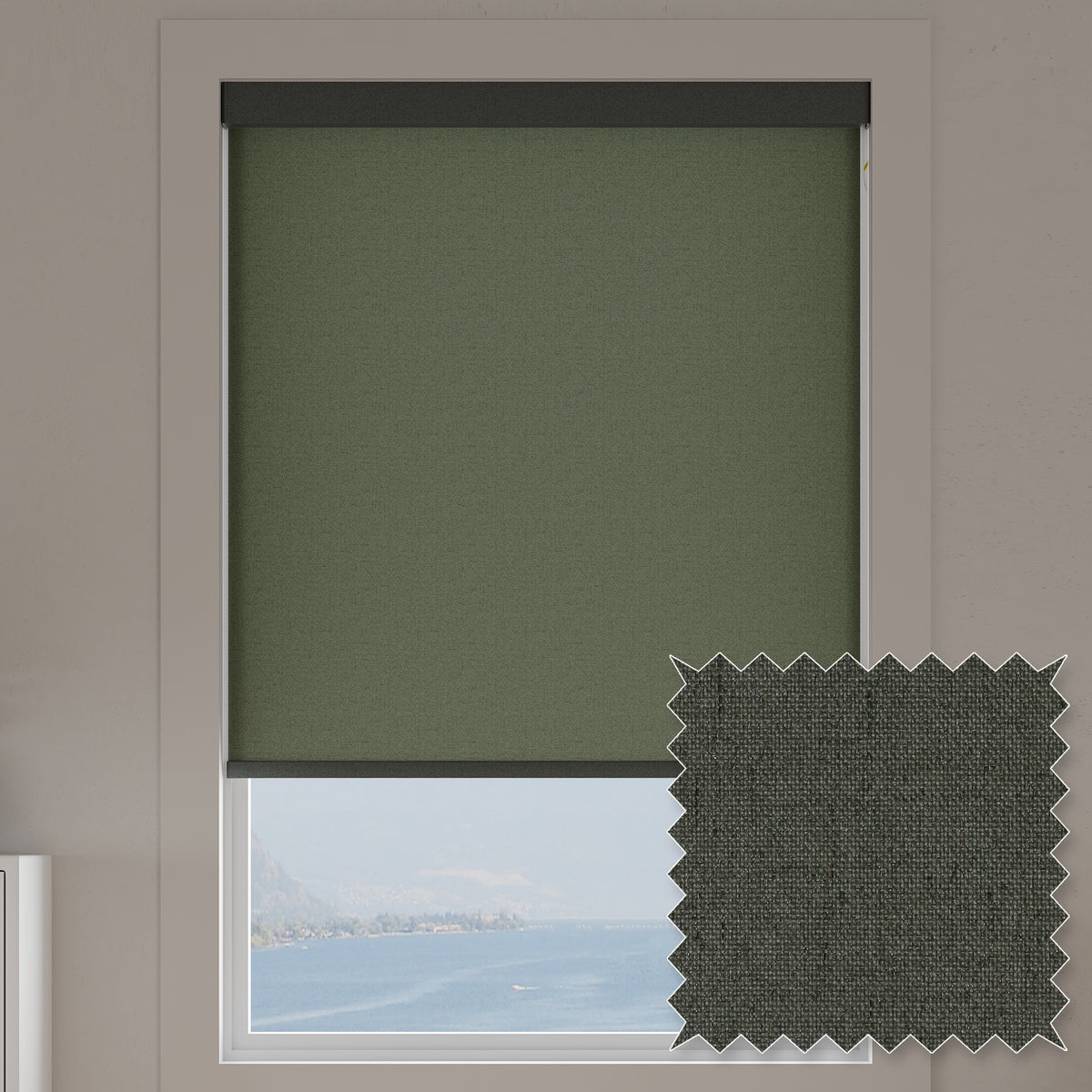 Mondoux Charcoal Blackout Roller Shades
