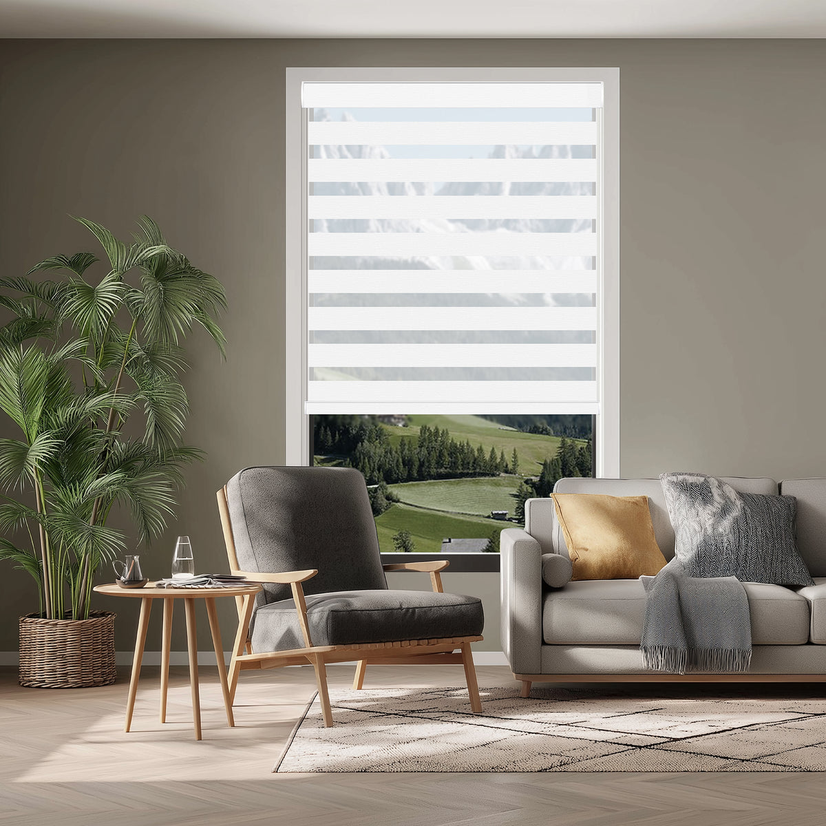 Miro Snow Light Filtering Zebra Shade