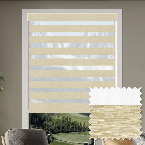 Miro Peanut Light Filtering Zebra Shade