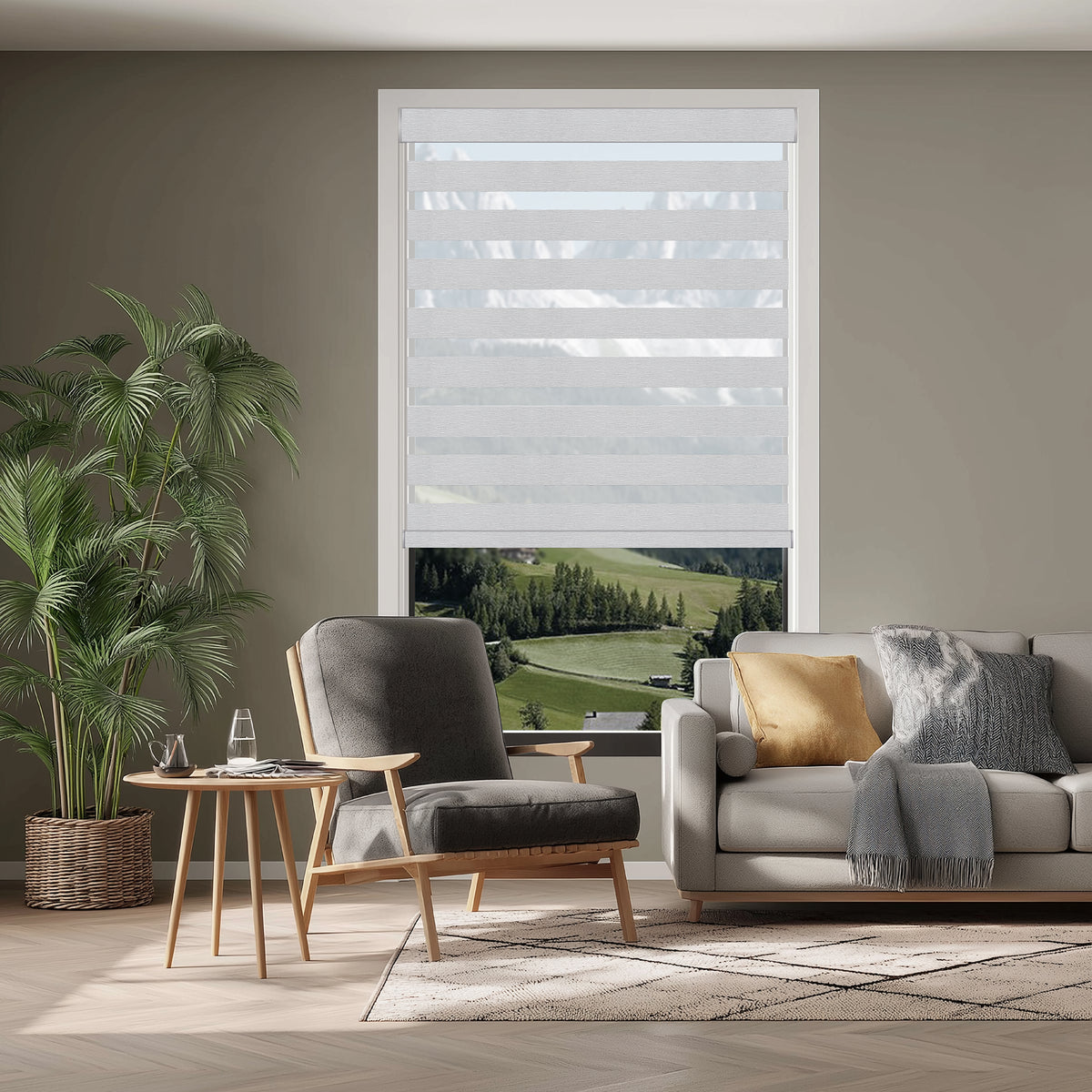 Miro Silver Light Filtering Zebra Shade