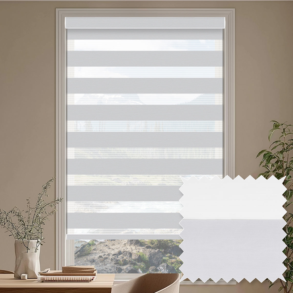 Noam Ice Light Filtering Zebra Shade