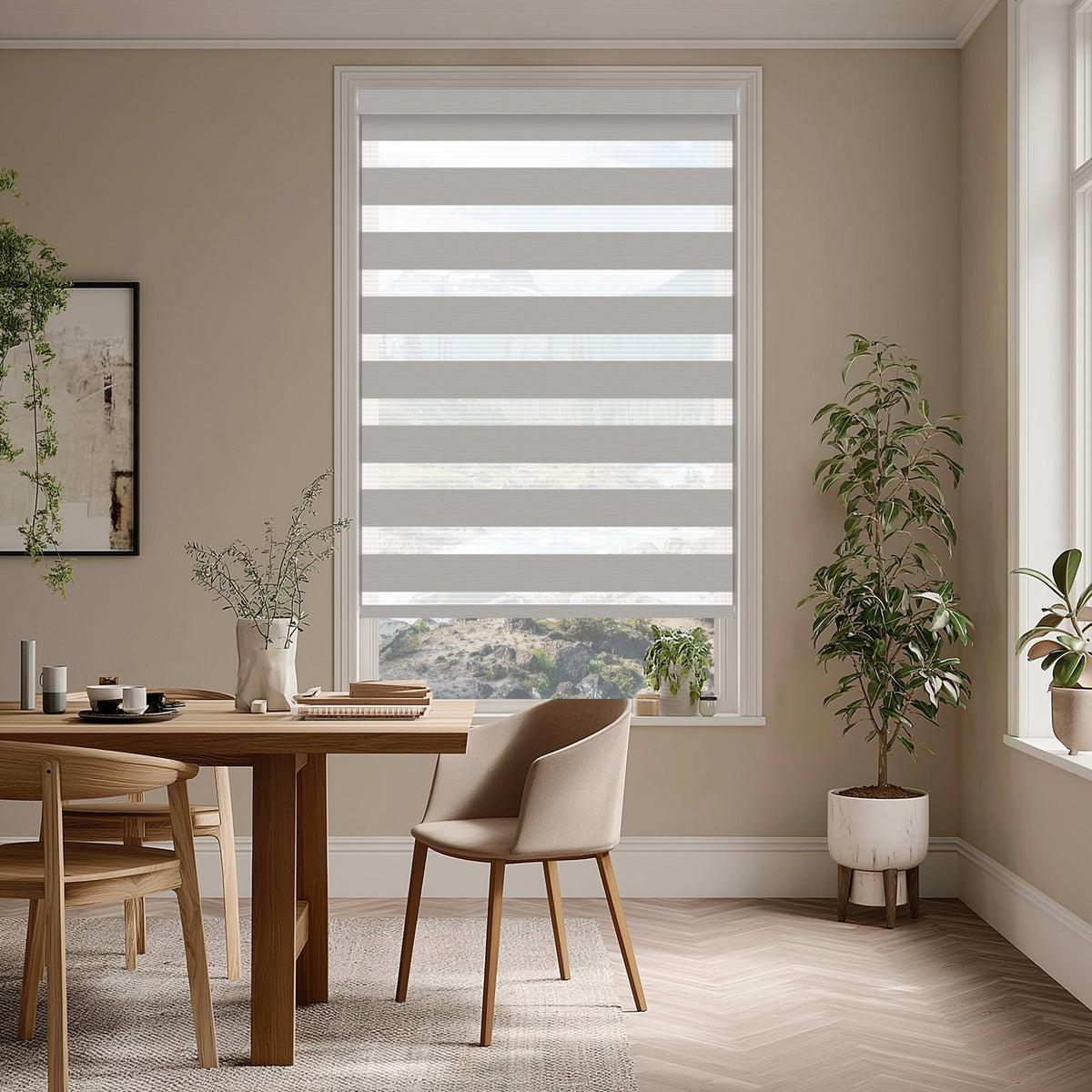 Noam Zinc Light Filtering Zebra Shade