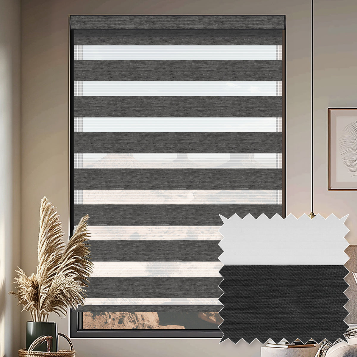 Noam Shadow Light Filtering Zebra Shade
