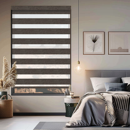 Noam Sandalwood Light Filtering Zebra Shade