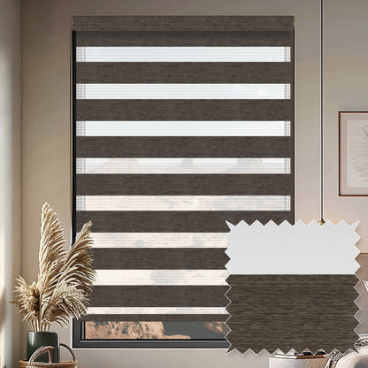Noam Sandalwood Light Filtering Zebra Shade