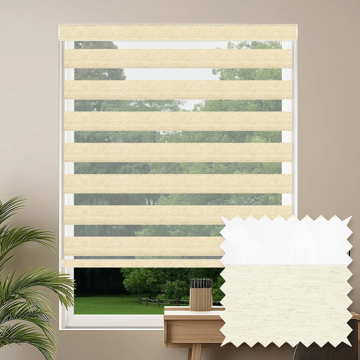 Orson Coconut Light Filtering Zebra Shade