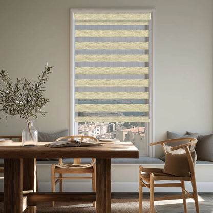Pollux Champagne Light Filtering Zebra Shade