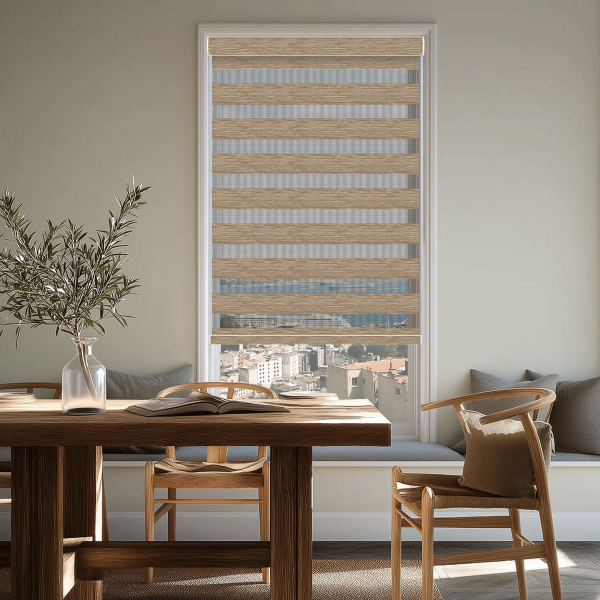 Pollux Muffin Light Filtering Zebra Shade
