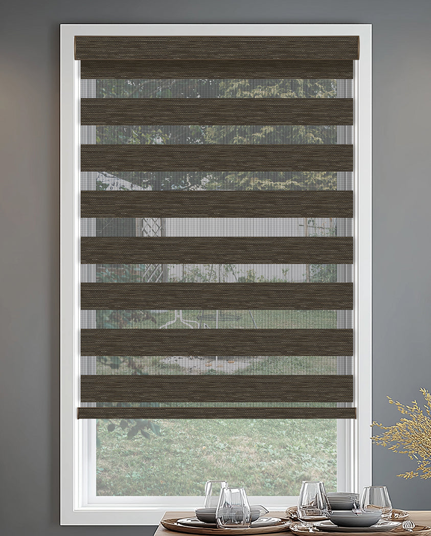 Pollux Sandalwood Light Filtering Zebra Shade
