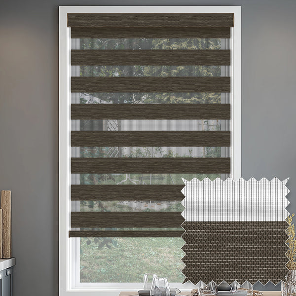 Pollux Sandalwood Light Filtering Zebra Shade