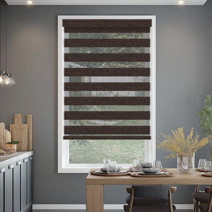 Pollux Chocolate Light Filtering Zebra Shade