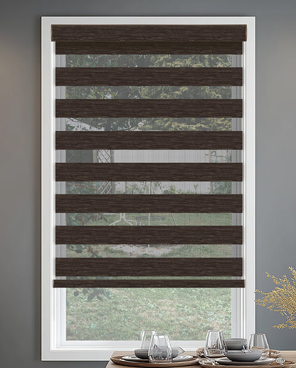 Pollux Chocolate Light Filtering Zebra Shade