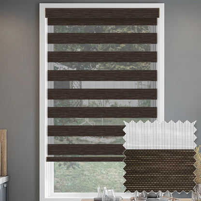 Pollux Chocolate Light Filtering Zebra Shade