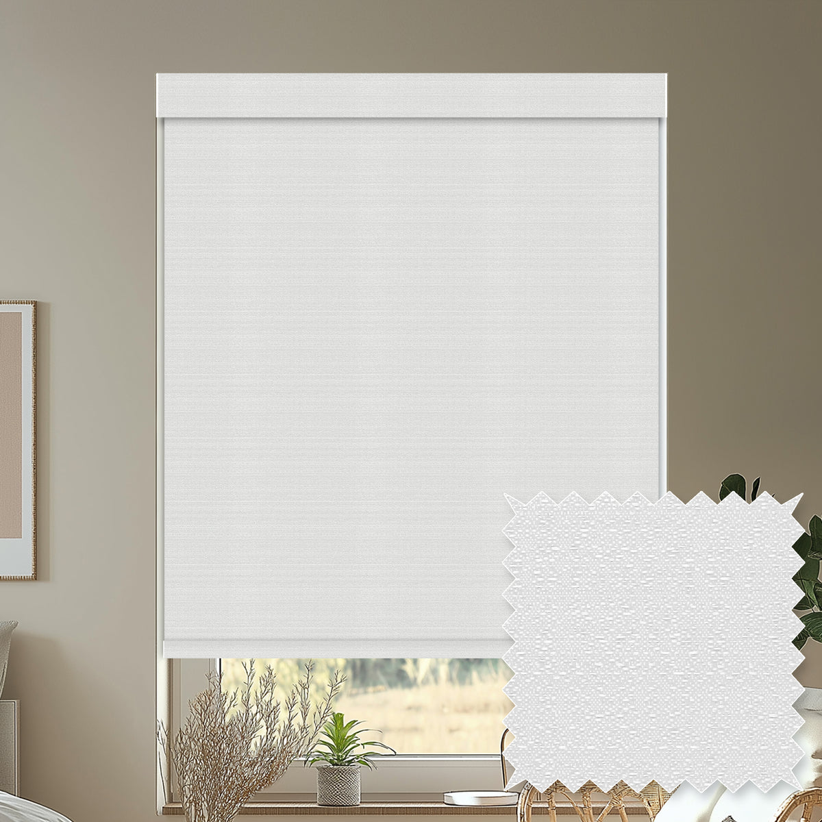 Quintana Snow Blackout Roller Shades
