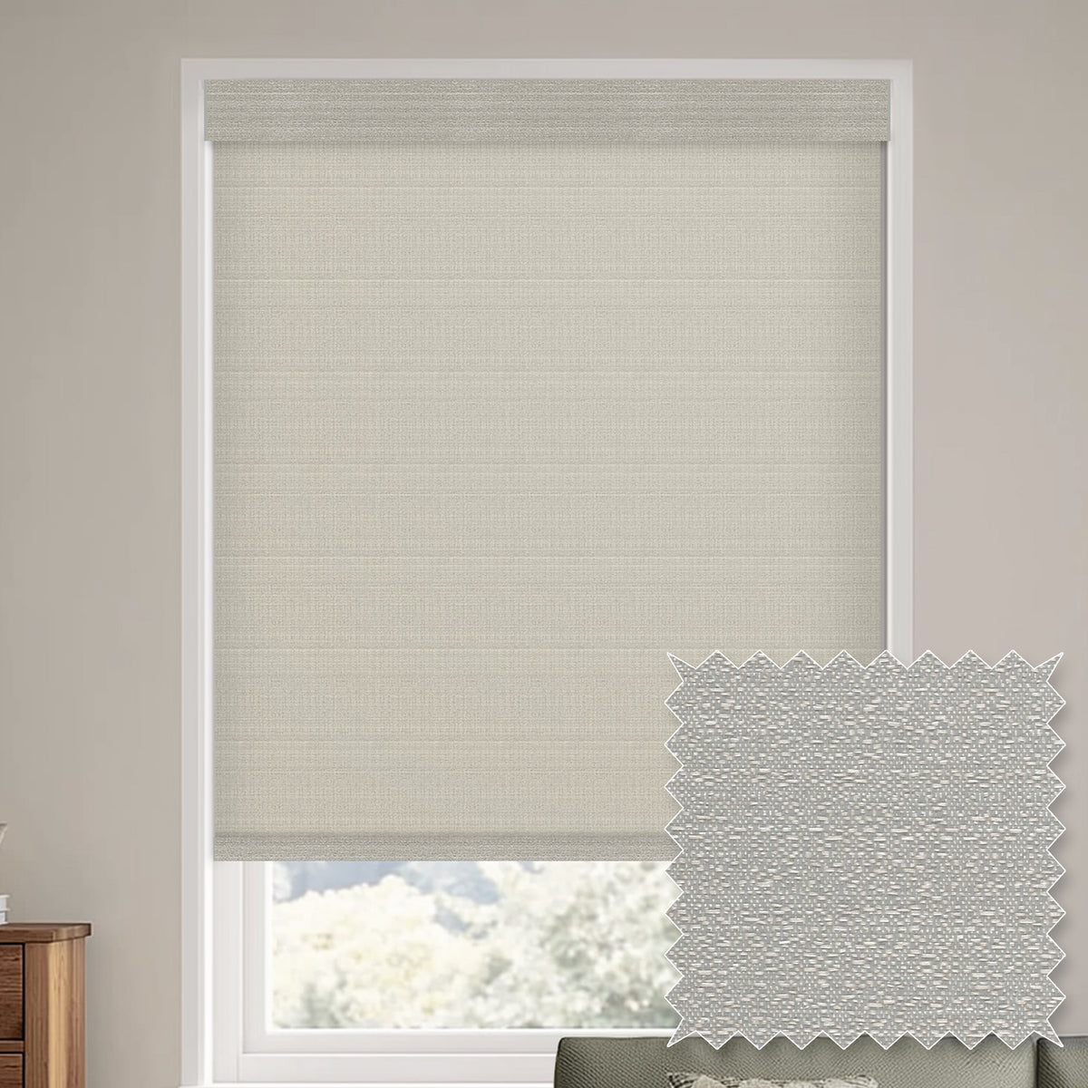 Quintana Cement Light Filtering Roller Shades