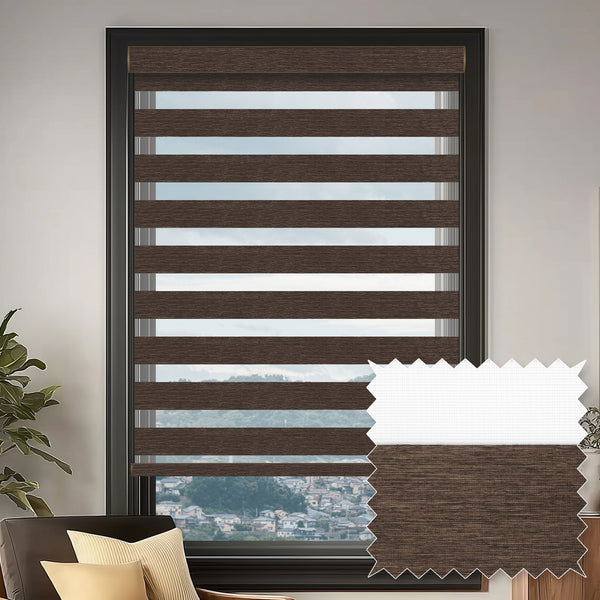 Rasch Chocolate Light Filtering Zebra Shade