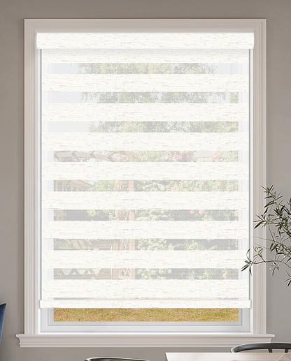 Rosier Snow Light Filtering Zebra Shade