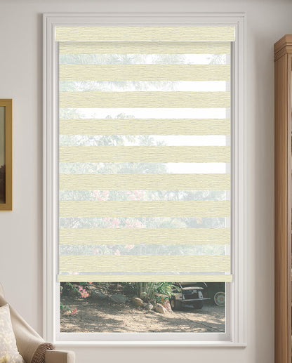 Rosier Cream Light Filtering Zebra Shade
