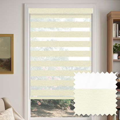 Rosier Cream Light Filtering Zebra Shade