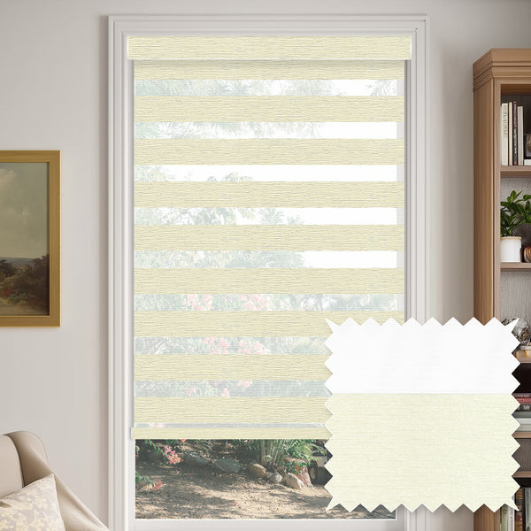 Rosier Cream Light Filtering Zebra Shade