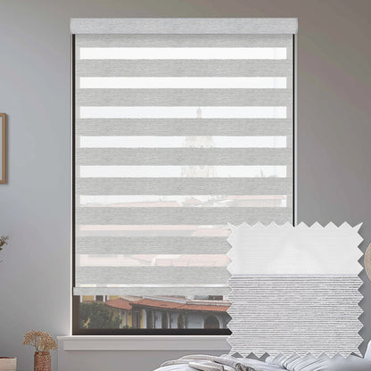 Rosier Silver Light Filtering Zebra Shade
