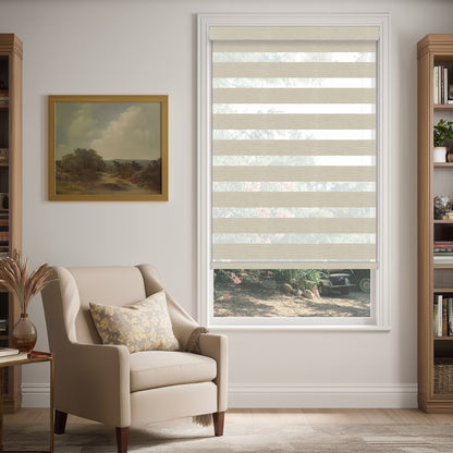 Rosier Mocha Light Filtering Zebra Shade