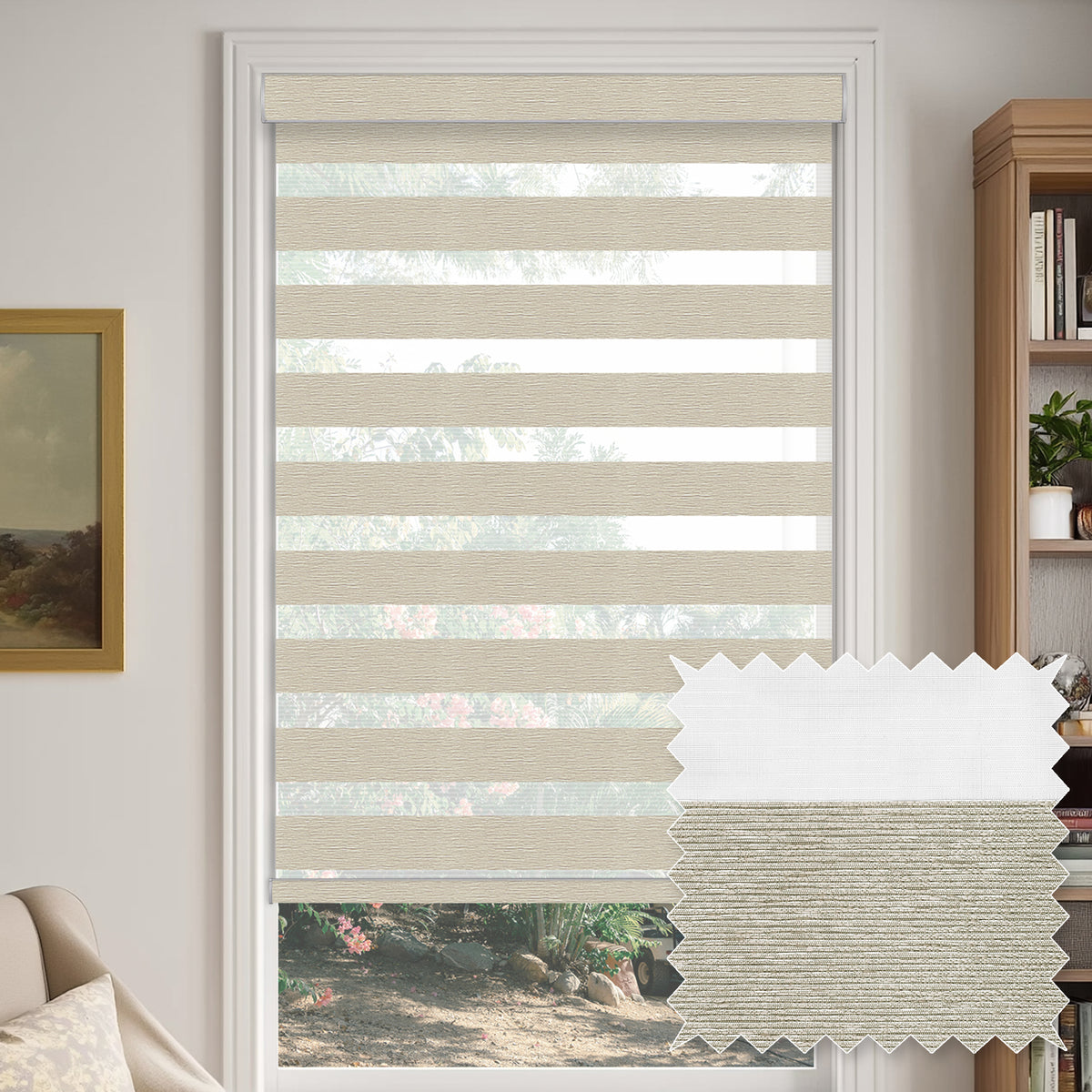 Rosier Mocha Light Filtering Zebra Shade