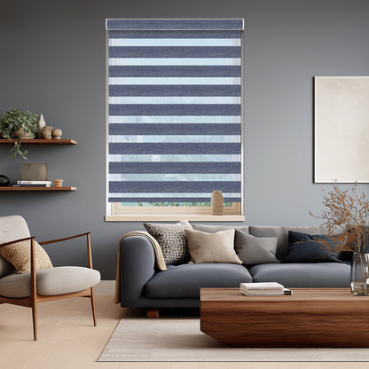 Rosier Ink Light Filtering Zebra Shade