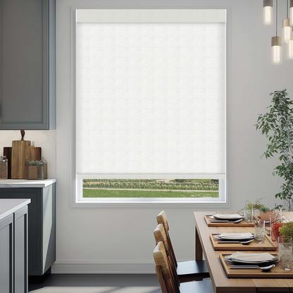 Ridge Snow Light Filtering Roller Shades