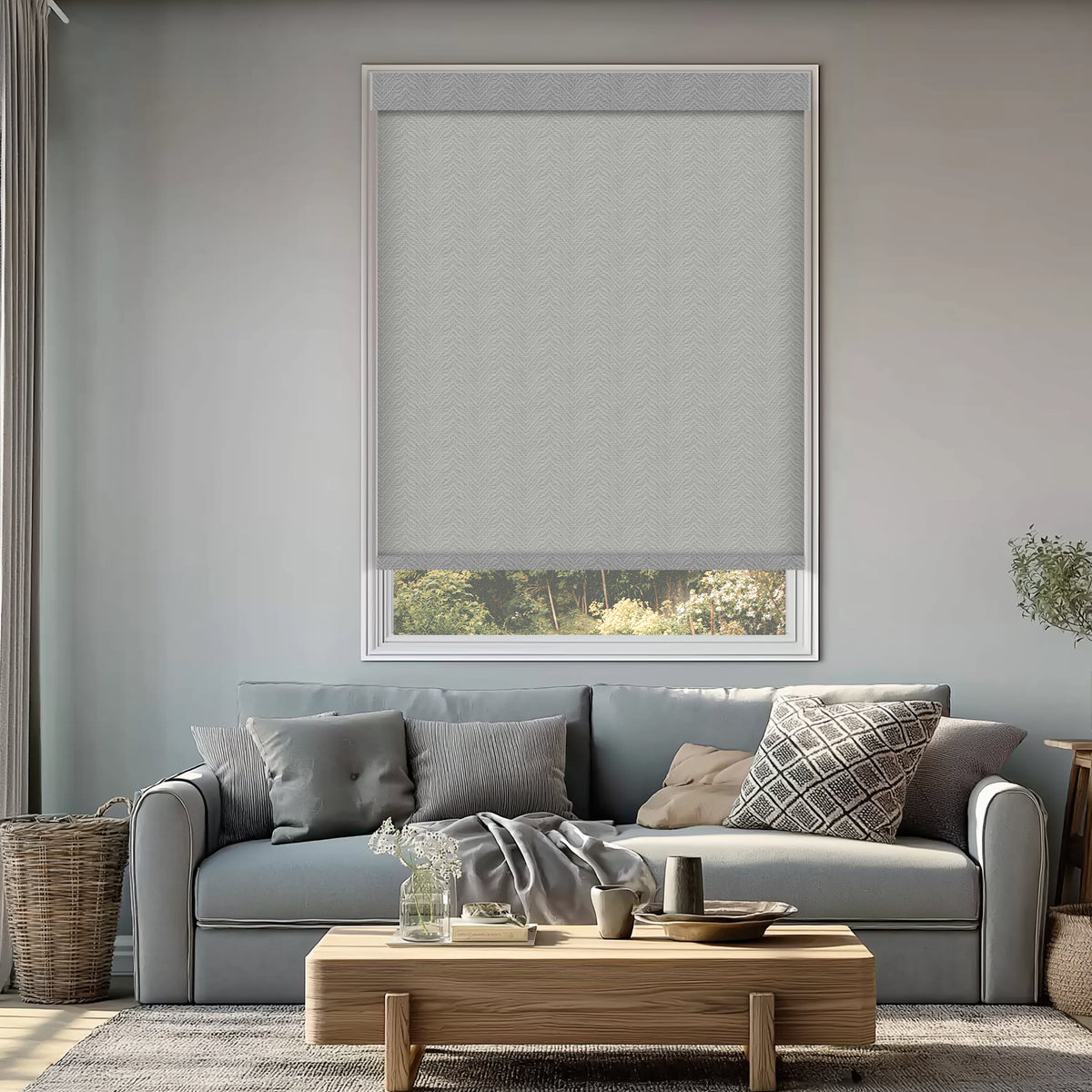 Ridge Ash Light Filtering Roller Shades