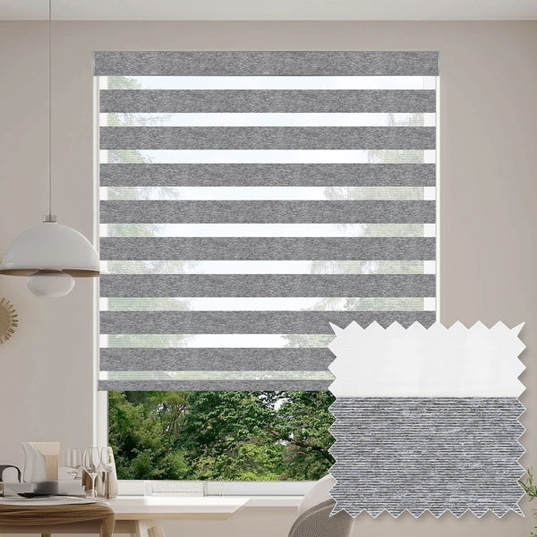 Rimini Peppercorn Light Filtering Zebra Shade