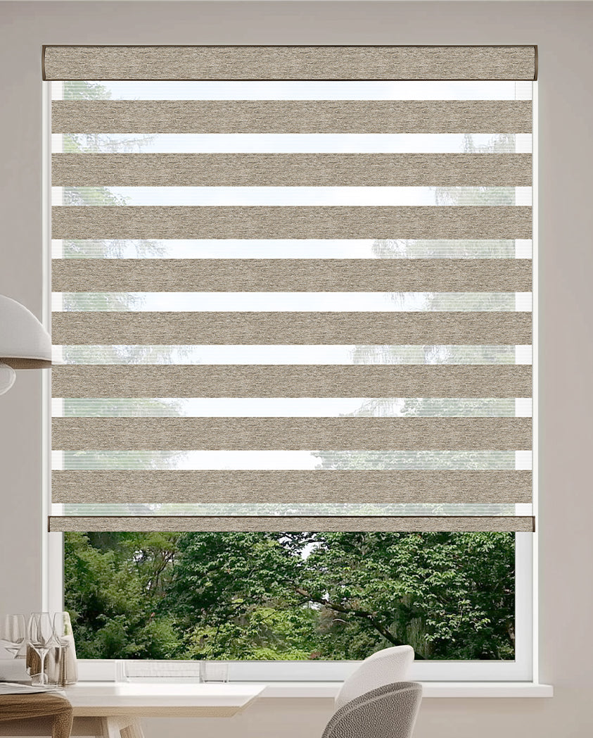 Rimini Mocha Light Filtering Zebra Shade