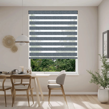 Rimini Denim Light Filtering Zebra Shade