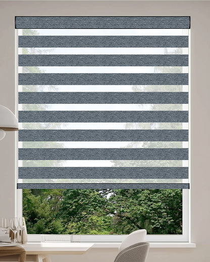 Rimini Denim Light Filtering Zebra Shade