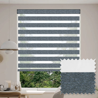 Rimini Denim Light Filtering Zebra Shade