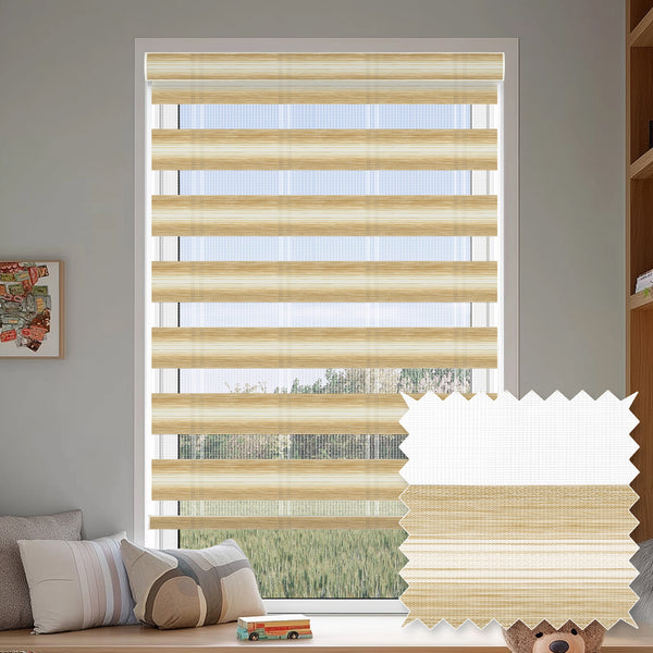 Salem Peanut Light Filtering Zebra Shade