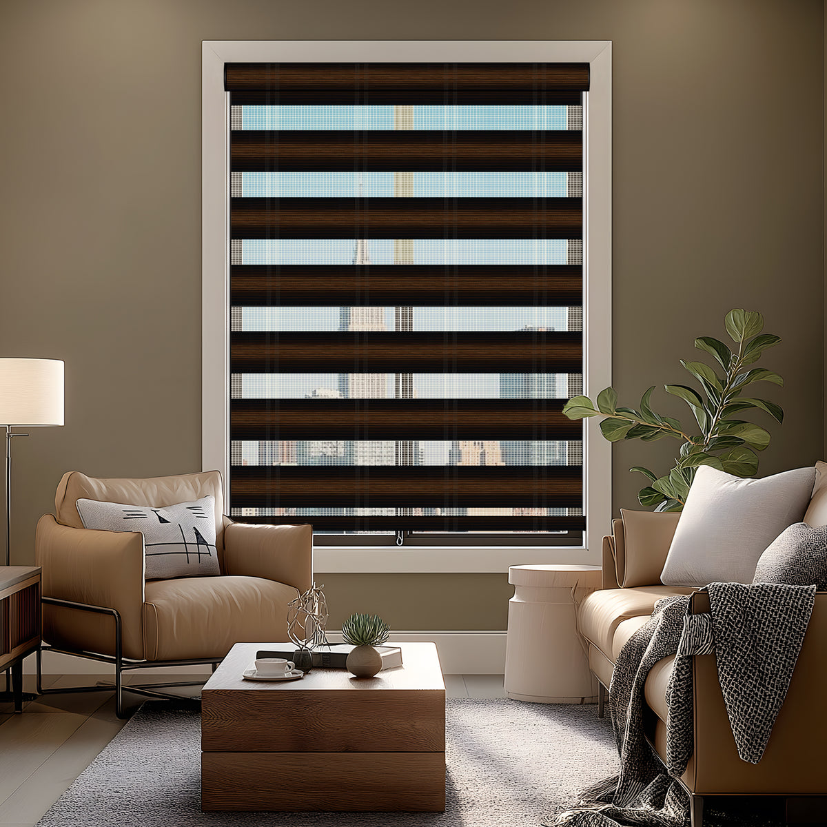 Salem Fireplace Light Filtering Zebra Shade