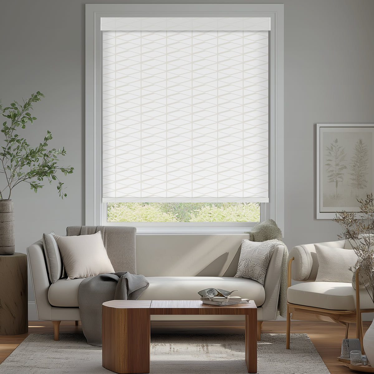 Seine River Bright White Light Filtering Roller Shades